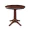 International Concepts Round 36 in Round Top Pedestal Table, 28.9 inH, Espresso, 36 in W, 36 in L, 29.9 in H, Wood K581-36RT-27B - alternate 1